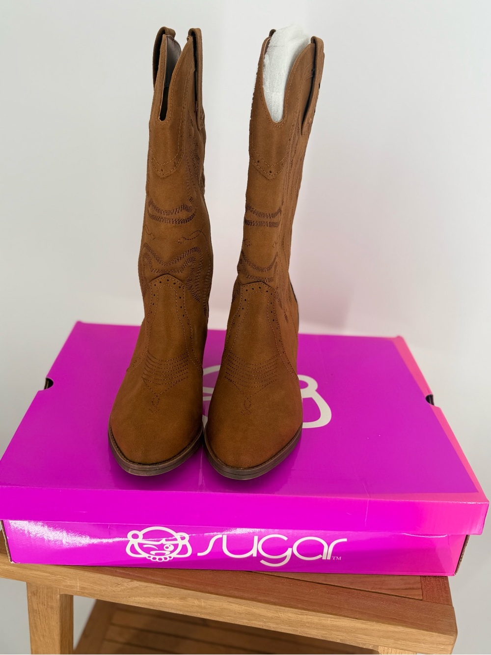 New SUGAR Tammy cognac Western Cowboy Boots for Women size 9 1/2 - Picture 2 of 5